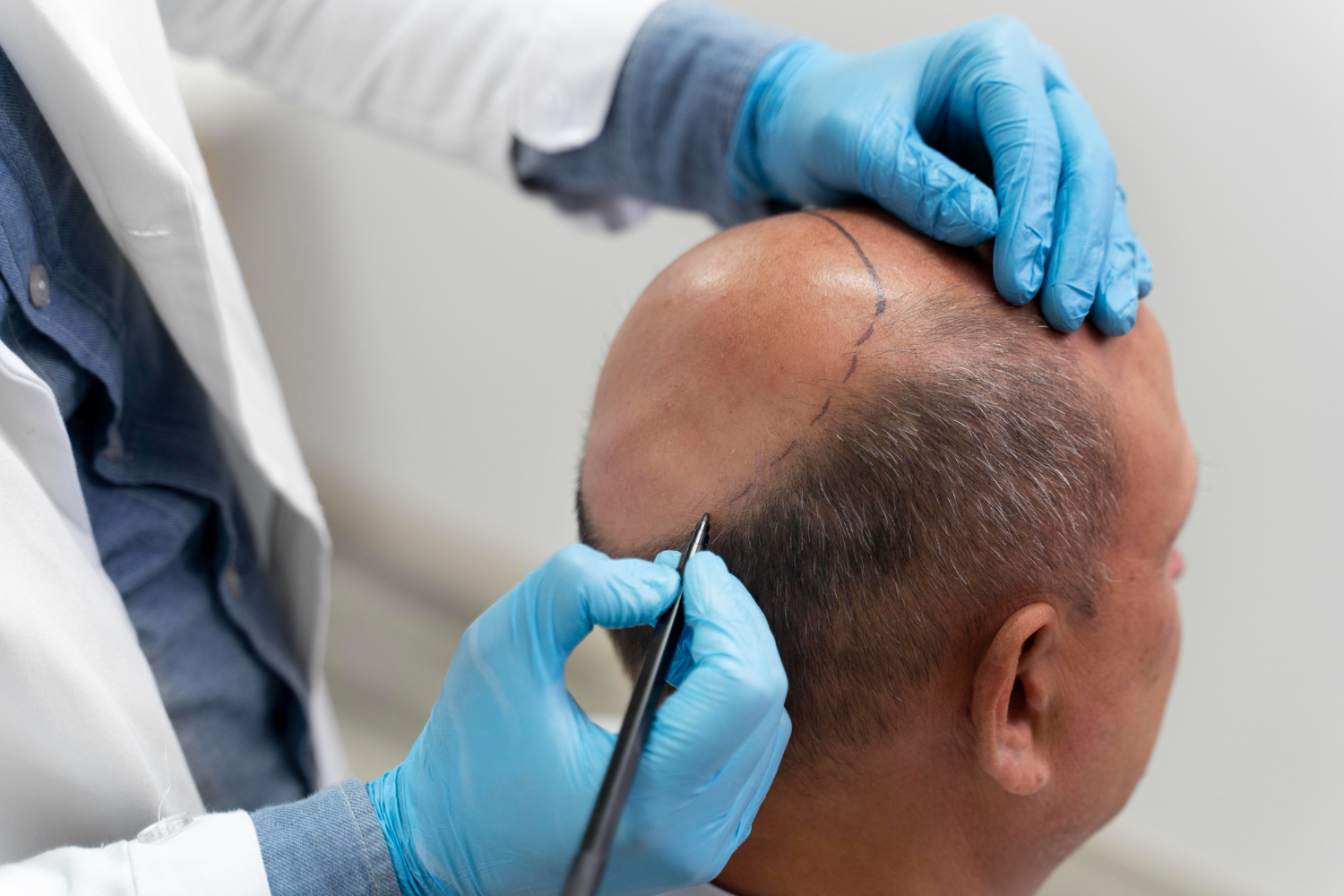 man-going-through-follicular-unit-extraction-process